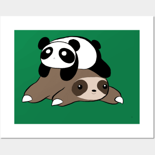 Little Sloth and Panda Posters and Art